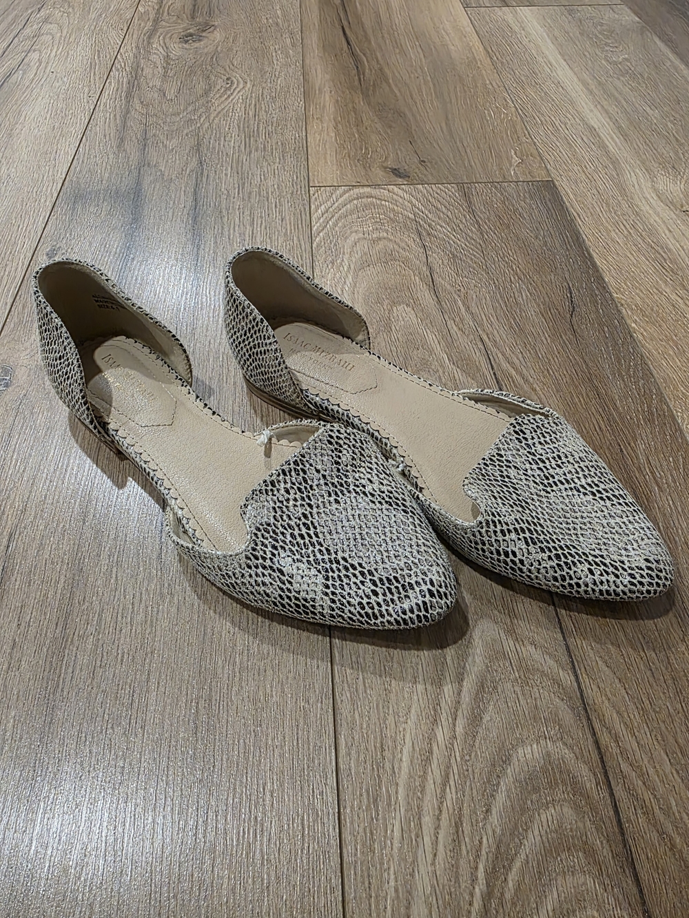 Isaac Mizrahi Snake-Print Flats - Picture 4 of 4